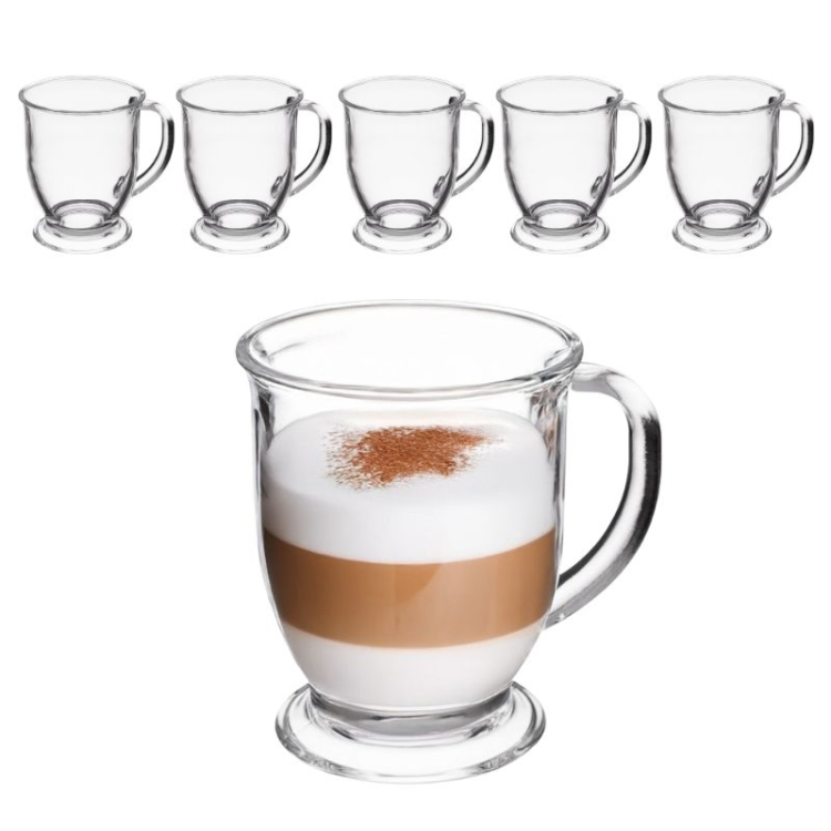 Zestaw szklanek z uchem ALLO 460ml komplet 6 sztuk